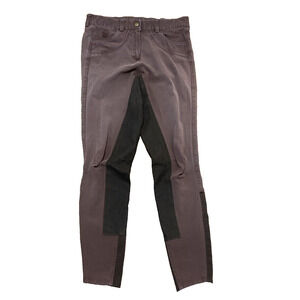 Ariat Pro Series Riding Breeches Olympia 22R Brown Stretch Equestrian Knee Patch